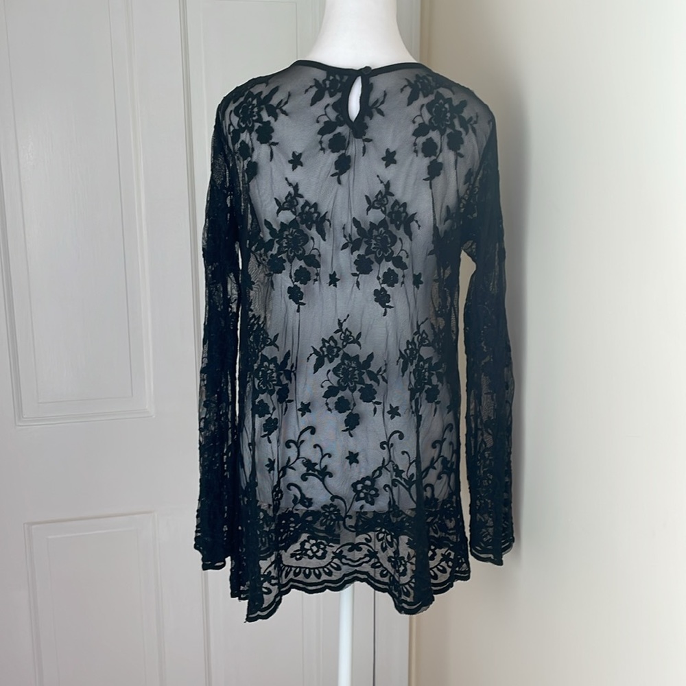 This Is A Custom Tailored Transparant Blouse. Bla… - image 5